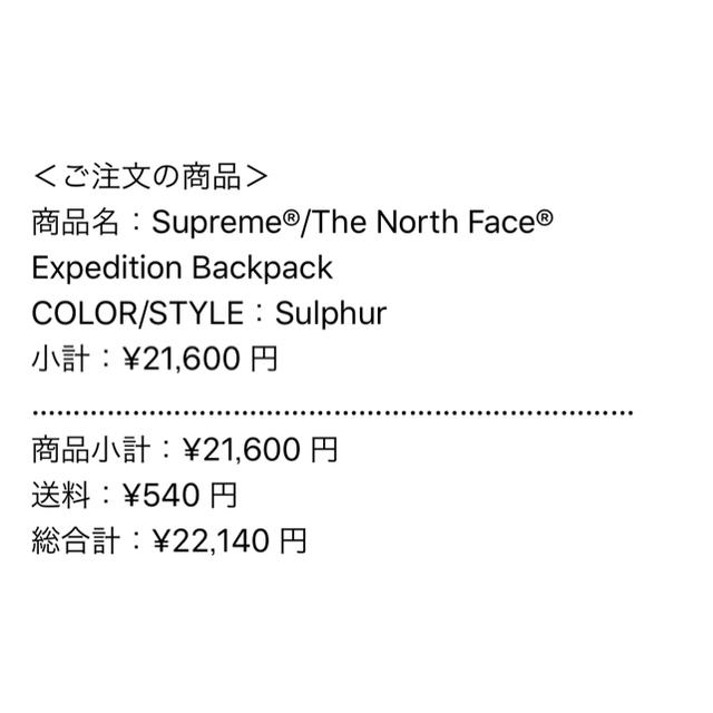 supreme the north face バックパック