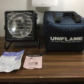 ユニフレーム(UNIFLAME)の美品★ユニフレーム  ワームⅡ ブラック 専用ケース付きセット(ストーブ/コンロ)