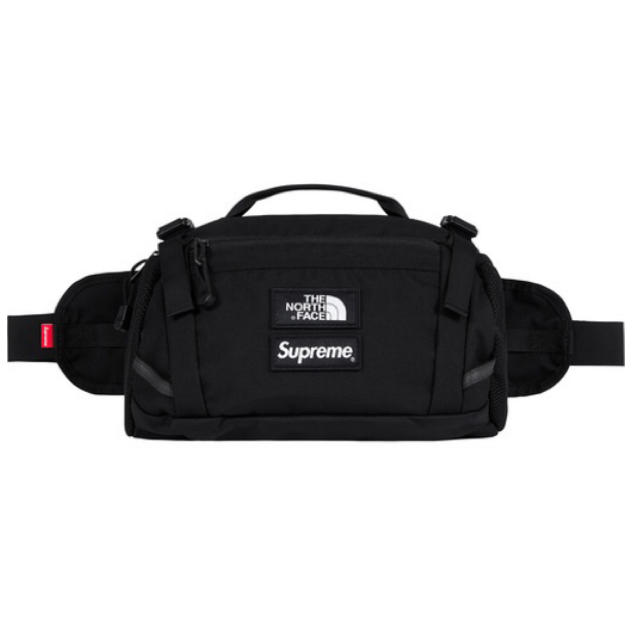 バッグ黒 supreme the north face waist bag