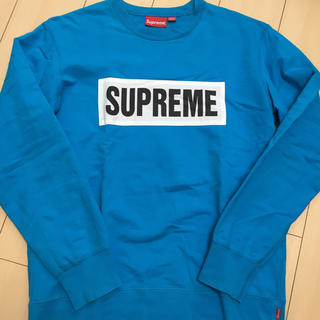 シュプリーム(Supreme)のsupreme Marathon crew neck sweat サイズL 青(スウェット)