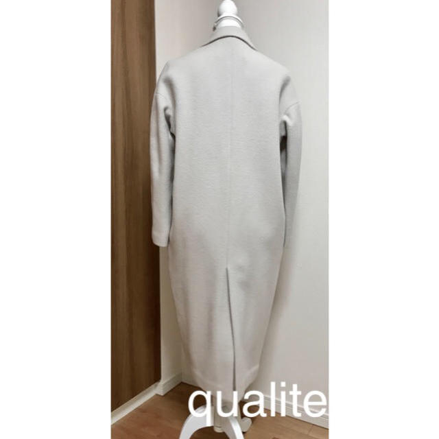 qualite(カリテ)のqualite ロングチェスターコート ベージュ38 レディースのジャケット/アウター(チェスターコート)の商品写真