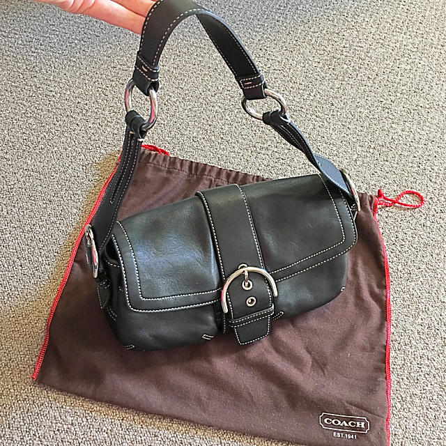 美品☆コーチ☆ハンドショルダーバッグ レザー レディース ☆COACH☆ブラック