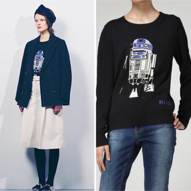 MUVEIL WORK(ミュベールワーク)のMUVEIL WORK インターシャニットPO(R2-D2) レディースのトップス(ニット/セーター)の商品写真