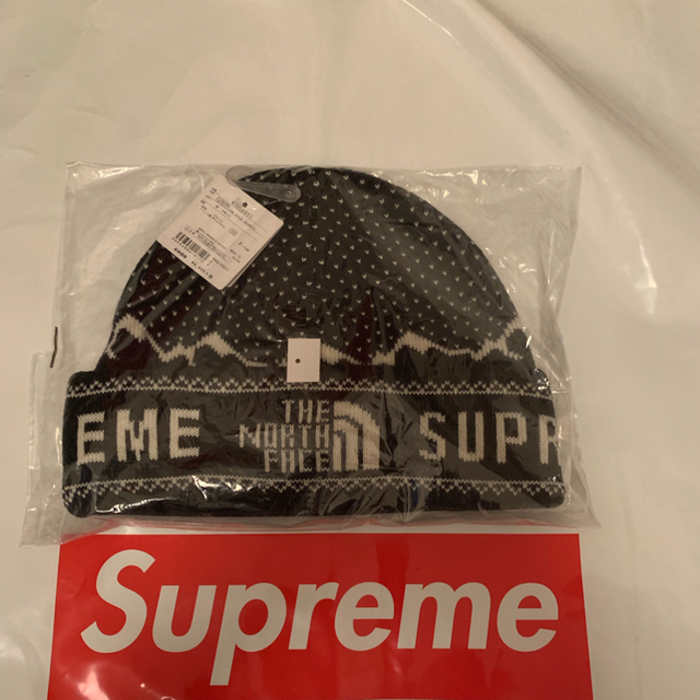 supreme×The North Face ビーニー 黒