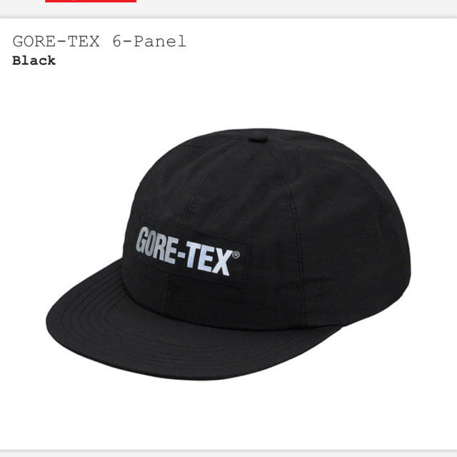 supreme gore tex 6-panel black cap hats
