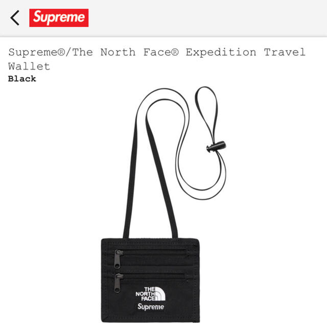 世界的に supreme The North Face Travel Wallet 黒 -コインケース ...