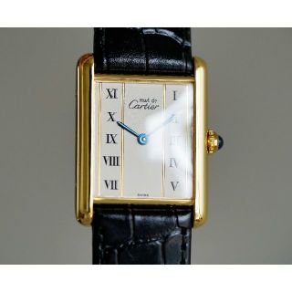 カルティエ(Cartier)の美品 カルティエ マスト タンク ゴールドライン LM Cartier(腕時計(アナログ))