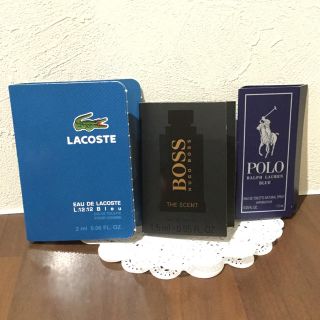 ポロラルフローレン(POLO RALPH LAUREN)のPOLO, Hugo Boss, LACOSTE サンプル3点 ①(香水(男性用))