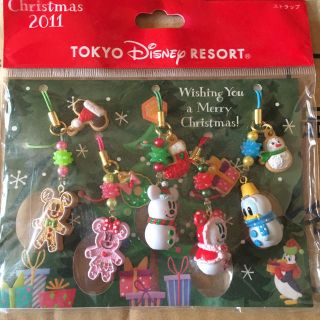 ディズニー(Disney)のディズニークリスマス ストラップ5本入(キャラクターグッズ)