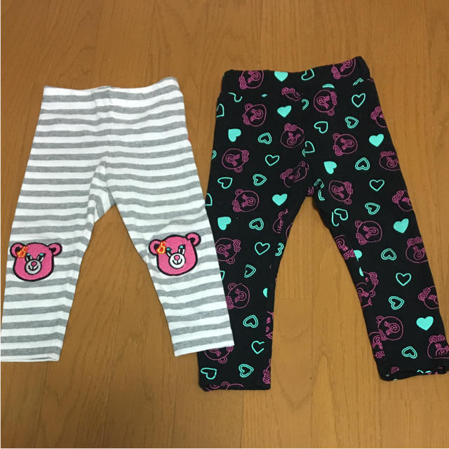 ANAP Kids(アナップキッズ)のアナップキッズ   レギンス   2着  80 90 キッズ/ベビー/マタニティのキッズ服女の子用(90cm~)(パンツ/スパッツ)の商品写真