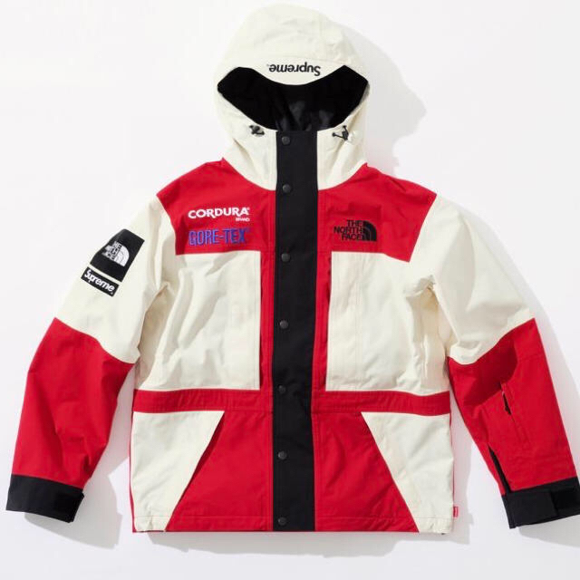 supreme north face マウンテンパーカー 白赤