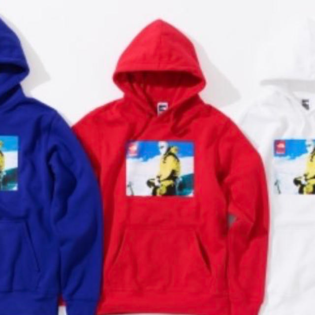 パーカーsupreme north face photo パーカー 赤