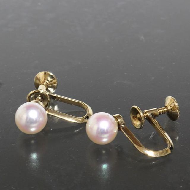 MIKIMOTO(ミキモト)のミキモト MIKIMOTO パール 6mm玉 ゴールド イヤリング K14YG  レディースのアクセサリー(イヤリング)の商品写真