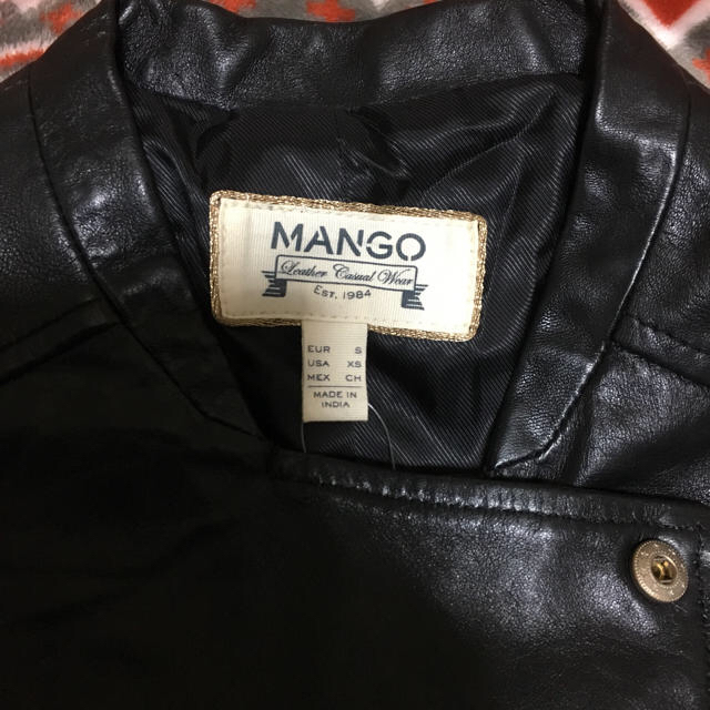 MANGO(マンゴ)のmango  マンゴ 本革 ライダース 新品未使用 レディースのジャケット/アウター(ライダースジャケット)の商品写真