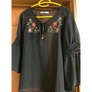 グレイル(GRL)のグレイル 花刺繍シフォンブラウス(シャツ/ブラウス(長袖/七分))