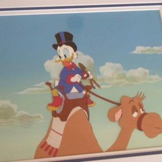 ディズニー(Disney)のディズニーセル画（原画）！スクルージーマックダック★水彩の背景付(イラスト集/原画集)