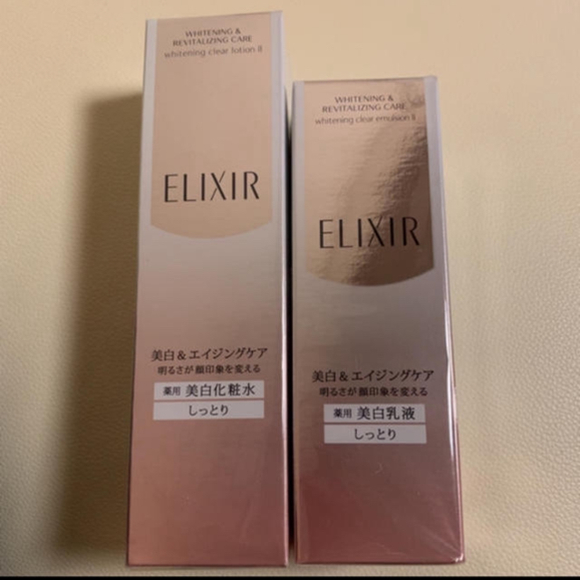 ELIXIR(エリクシール)の【澪様専用】しっとり 美白化粧水/乳液 しっとり化粧水/乳液 各2個 コスメ/美容のスキンケア/基礎化粧品(化粧水/ローション)の商品写真