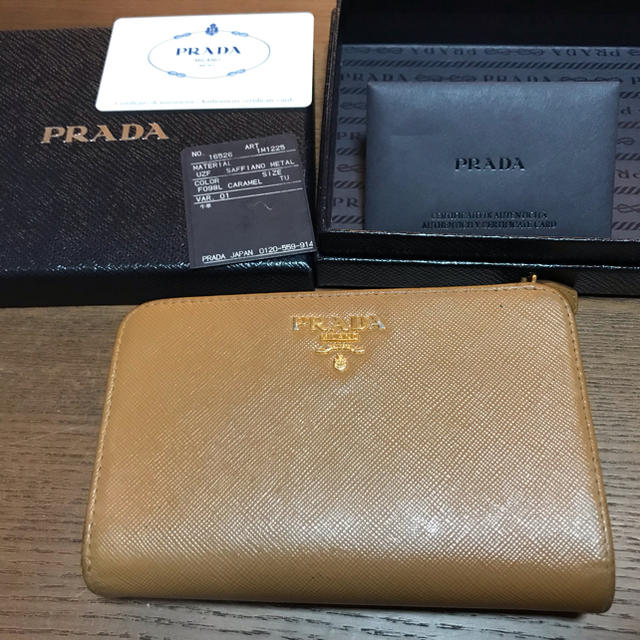 PRADA プラダ 1M1225 キャメル 財布