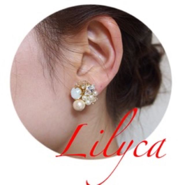 SLOBE IENA(スローブイエナ)のlilyca  ビジュー ピアス ハンドメイド ハンドメイドのアクセサリー(ピアス)の商品写真