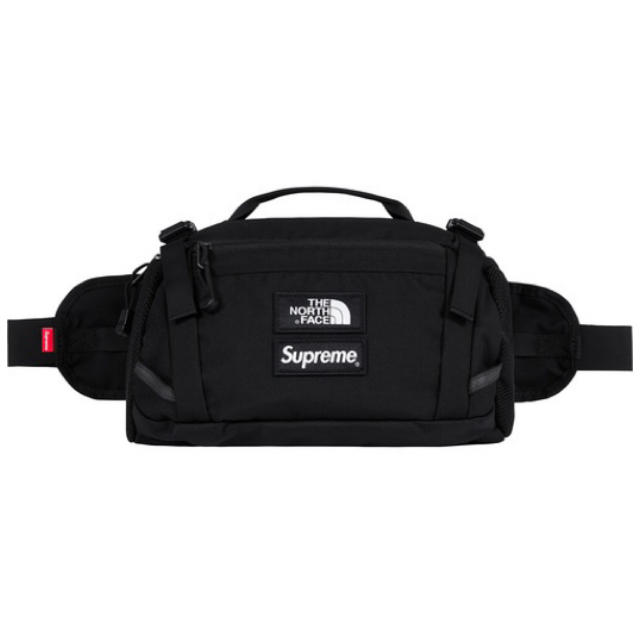 黒 supreme the north face waist bag