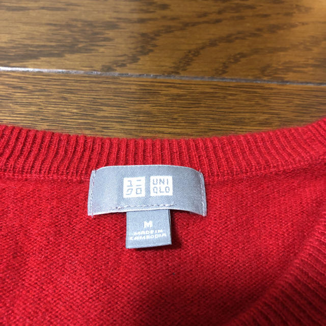 UNIQLO - ユニクロ カシミヤ100% セーター 赤 Mの通販 by ぴよこ's