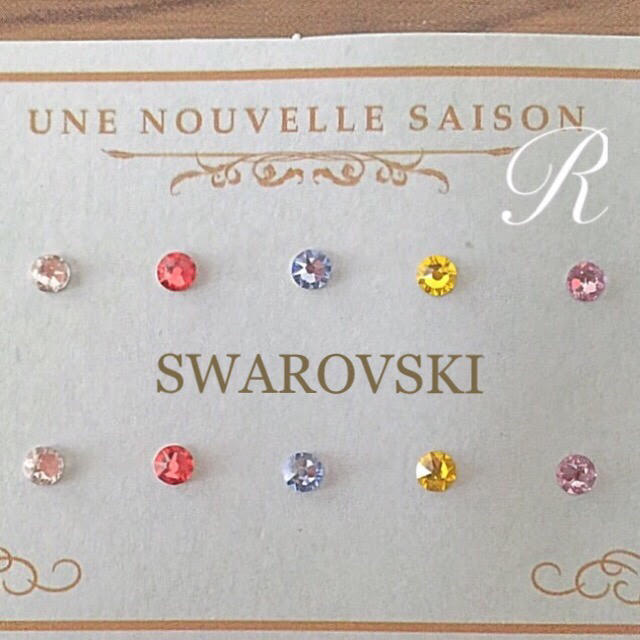 SWAROVSKI(スワロフスキー)の誕生石10粒セット✨スワロフスキー ピアス/貼るシールピアス/4粒 ノンホール ハンドメイドのアクセサリー(ピアス)の商品写真