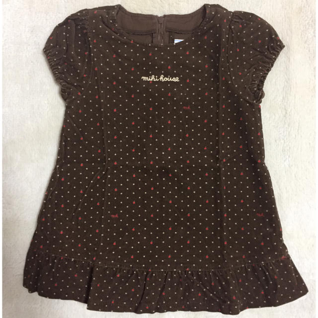 mikihouse(ミキハウス)のmikihouse コーデュロイワンピース キッズ/ベビー/マタニティのキッズ服女の子用(90cm~)(ワンピース)の商品写真