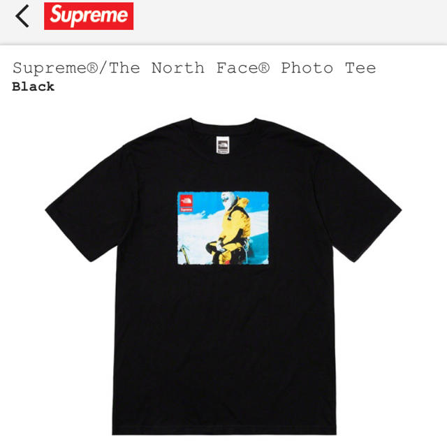 ［希少サイズS］supreme×The North Face tee 黒トップス