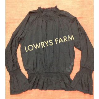 ローリーズファーム(LOWRYS FARM)のローリーズファーム キャンディスリーブ オーバーブラウス 黒(シャツ/ブラウス(長袖/七分))