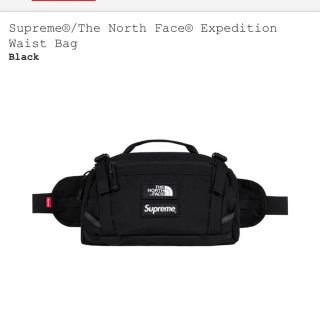 シュプリーム(Supreme)のsupreme×The  North Face ウエストバック 黒(ウエストポーチ)