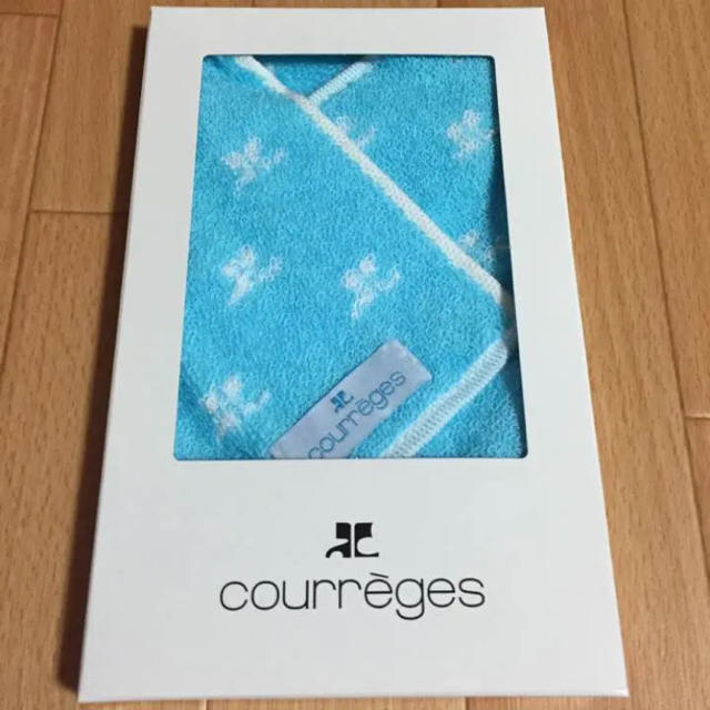 Courreges(クレージュ)のSALE♫【新品】クレージュ/ハンドタオル/タオルハンカチ/ブルー【送料無料】 レディースのファッション小物(ハンカチ)の商品写真