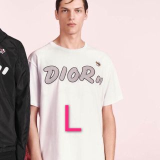 ディオール(Dior)の定価 Kaws Dior 限定Tシャツ 白L コラボ  新品(Tシャツ/カットソー(半袖/袖なし))