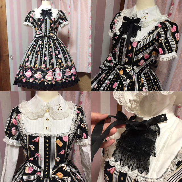 Angelic Pretty(アンジェリックプリティー)のAngelic pretty♡Wonder Tea party半袖長袖ワンピース レディースのワンピース(ひざ丈ワンピース)の商品写真