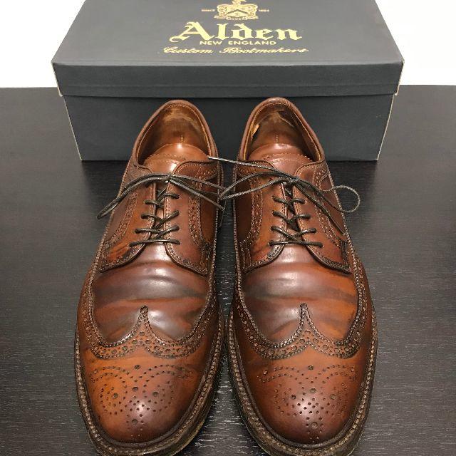 男性に人気! Alden オールデン ウイスキー コードバン ウィングチップ