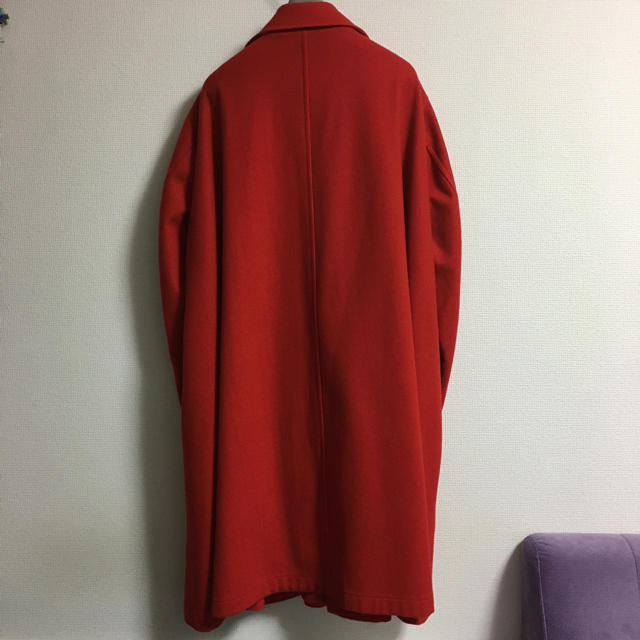 Y's(ワイズ)のy's ウールロングコート 赤 メンズのジャケット/アウター(チェスターコート)の商品写真