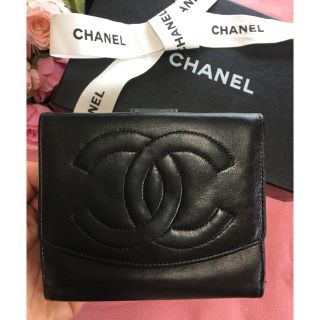 シャネル(CHANEL)のシャネルラムスキン　ダブルホック折財布　　(折り財布)