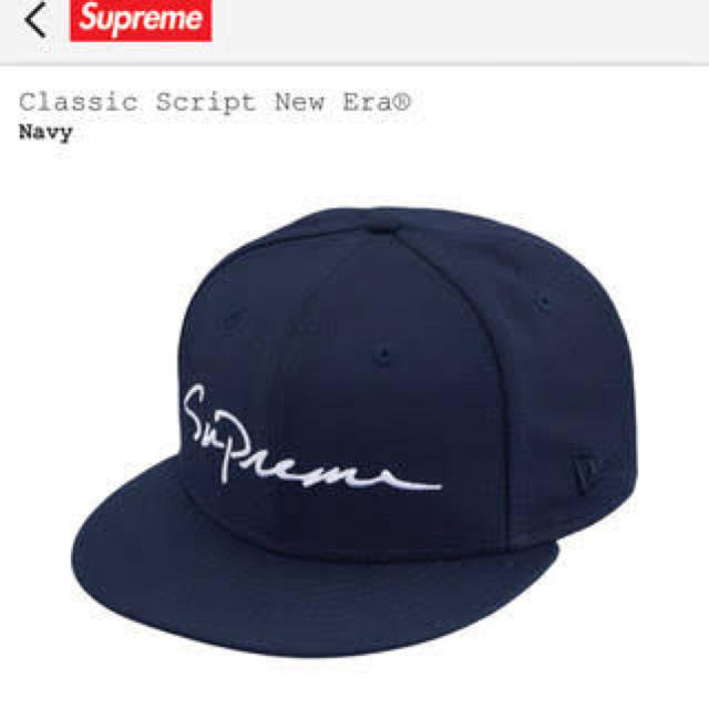 supreme clssic script new eraNavyネイビー購入先