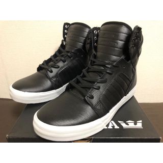 スープラ(SUPRA)の【新品】SUPRA SKYTOP CLASSIC BLACK LEATHER(スニーカー)