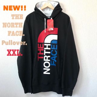 ザノースフェイス(THE NORTH FACE)の1枚のみ XXL相当 レアデザイン 新品 ノースフェイス パーカー 黒 正規品(パーカー)