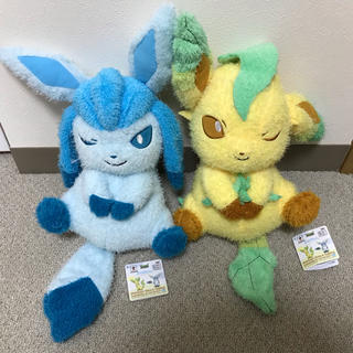 ポケモン(ポケモン)のくつろぎタイム でっかいぬいぐるみグレイシアリーフィア(ぬいぐるみ)