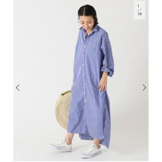 ドゥーズィエムクラス(DEUXIEME CLASSE)のAMERICANA STRIPE シャツワンピース(ロングワンピース/マキシワンピース)