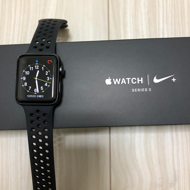 極美品 アップルウォッチ シリーズ3 Nike+42mm GPSモデル ブラック ...