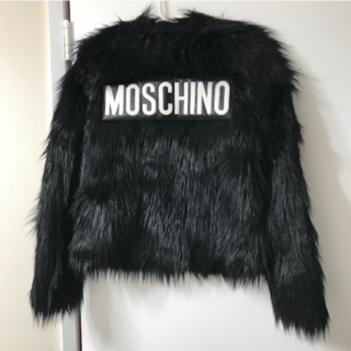 エイチアンドエム(H&M)のXS 新品 H＆M X Moschino コラボ Faux Fur Jacket(毛皮/ファーコート)