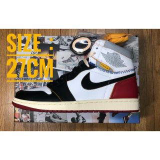 ナイキ(NIKE)のUnion air jordan1 red 27cm(スニーカー)