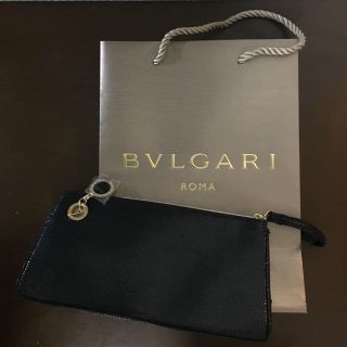 ブルガリ(BVLGARI)の【未使用 早い者勝ち】ブルガリ ポーチ ブラック 紙袋付き(ポーチ)