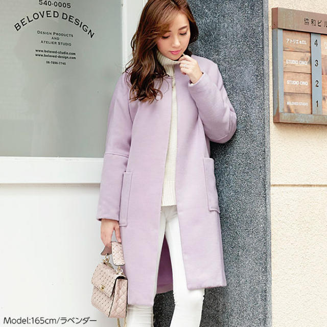 神戸レタス(コウベレタス)のノーカラーコート レディースのジャケット/アウター(ロングコート)の商品写真