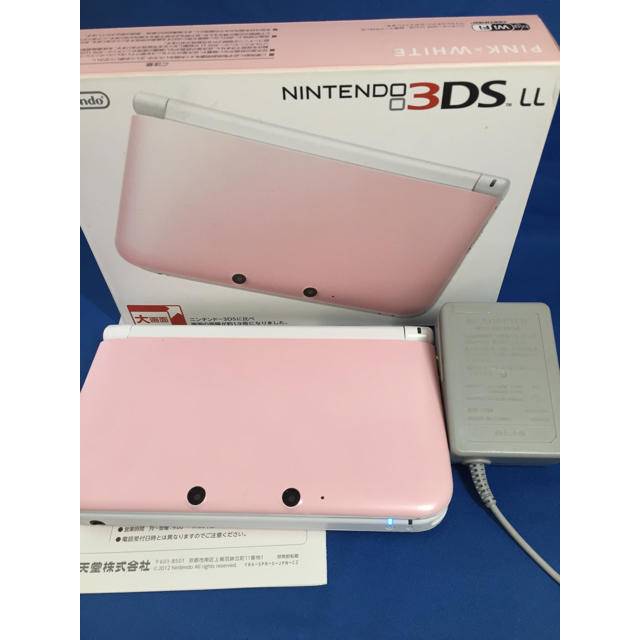 ニンテンドー3DS - 3DS LL ピンクホワイト 完全動作品 中古 電源