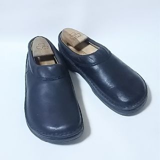 ビルケンシュトック(BIRKENSTOCK)の
定2万!希少モデルドイツ製!ビルケンシュトック牛革レザーモックシューズ黒


(サンダル)