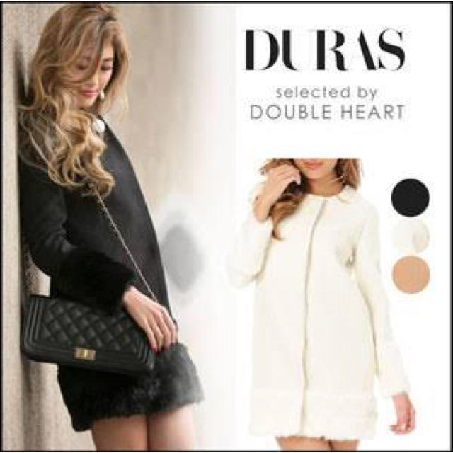 DURAS(デュラス)の♡DURAS♡切替 ファー コート♡パール♡ レディースのジャケット/アウター(毛皮/ファーコート)の商品写真