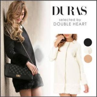 デュラス(DURAS)の♡DURAS♡切替 ファー コート♡パール♡(毛皮/ファーコート)